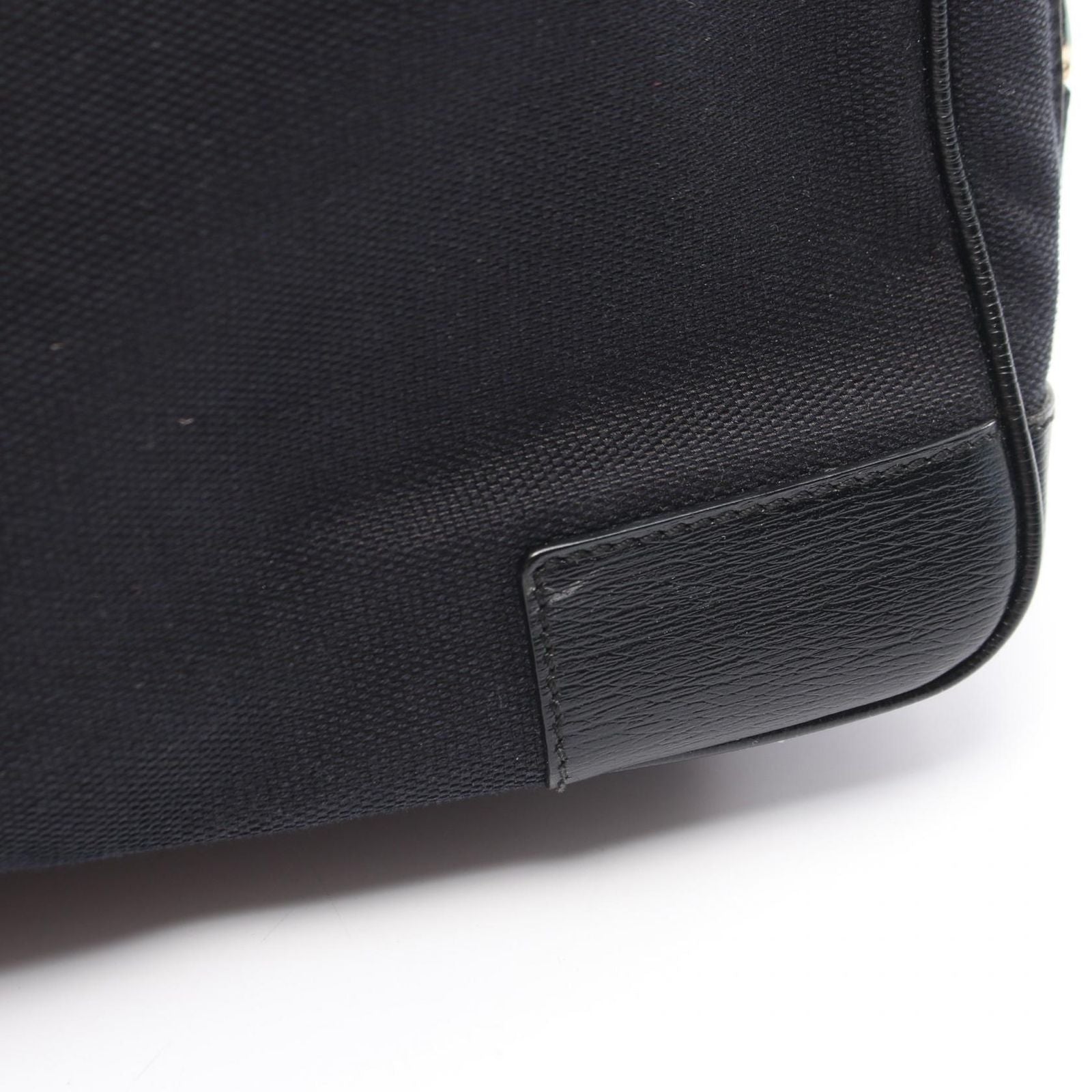 Gucci Handbag G Logo Black Canvas Leather — view 5