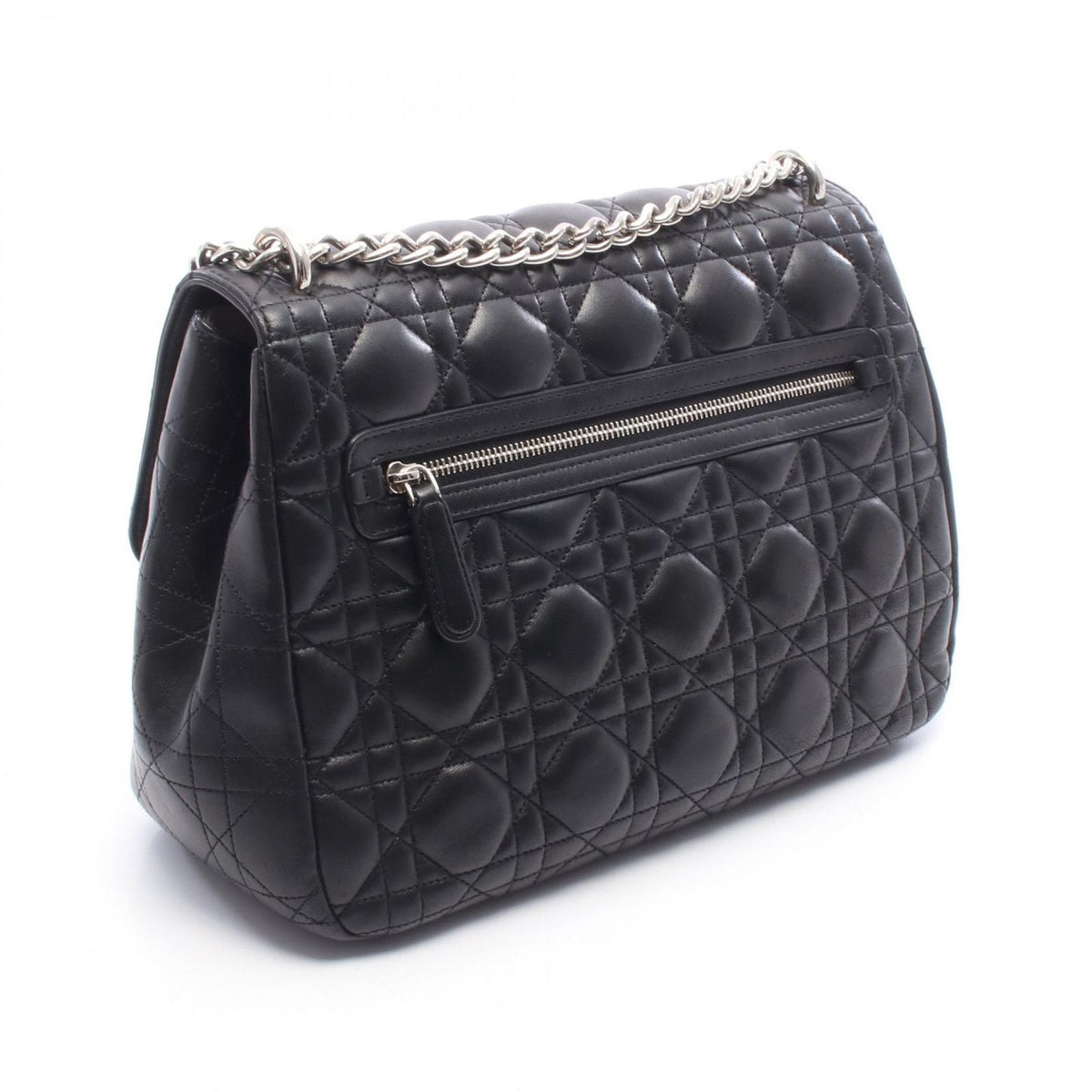 Dior Shoulder Bag Miss Dior Cannage Black Lambskin Chain — view 2