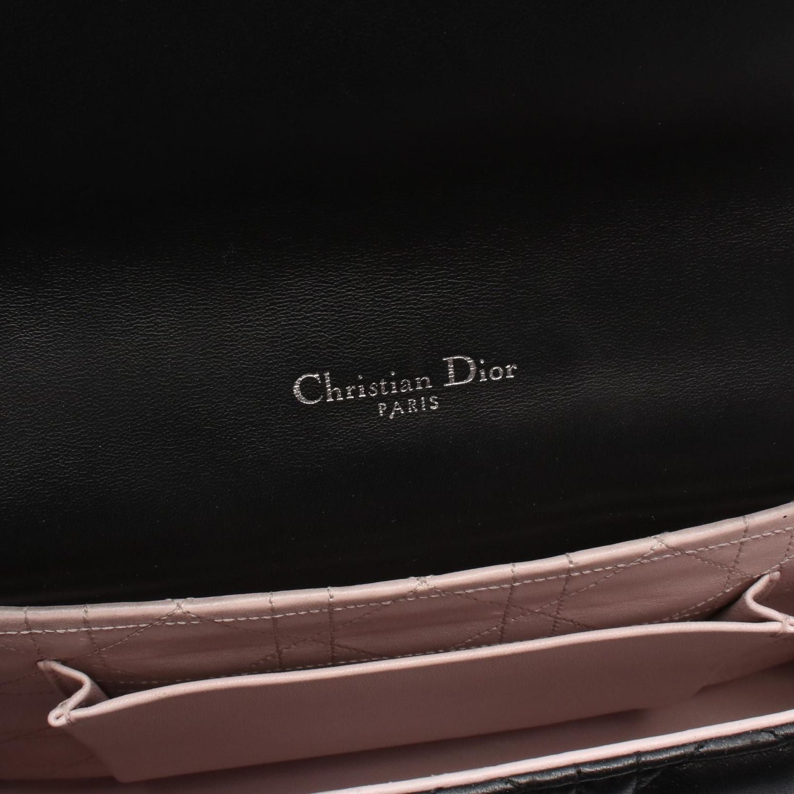 Dior Shoulder Bag Miss Dior Cannage Black Lambskin Chain — view 4