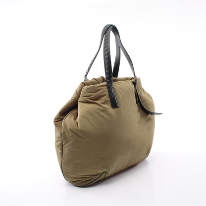Bottega Veneta Tote Crossroad Buckle Khaki Black Nylon Leather — view 2