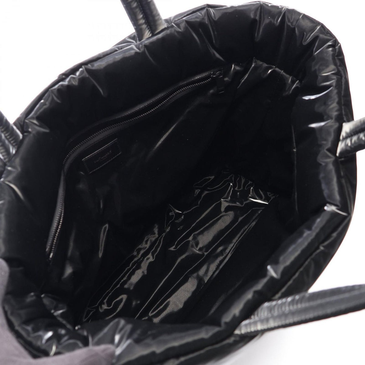 Saint Laurent Paris Tote Wide Puffer Black Nylon — view 3