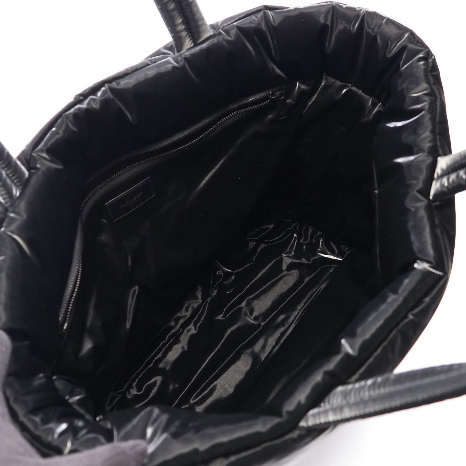 Saint Laurent Paris Tote Wide Puffer Black Nylon — view 3