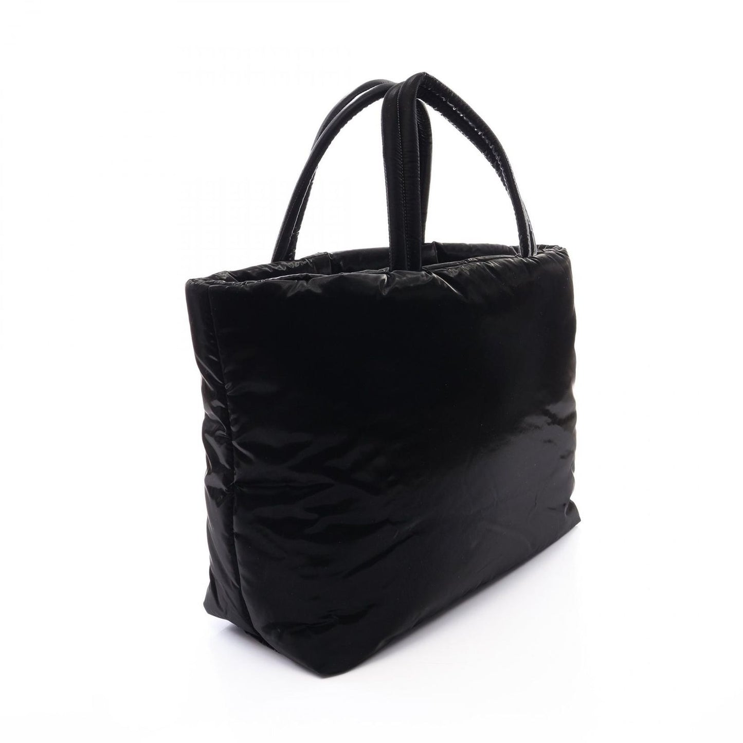 Saint Laurent Paris Tote Wide Puffer Black Nylon — view 2