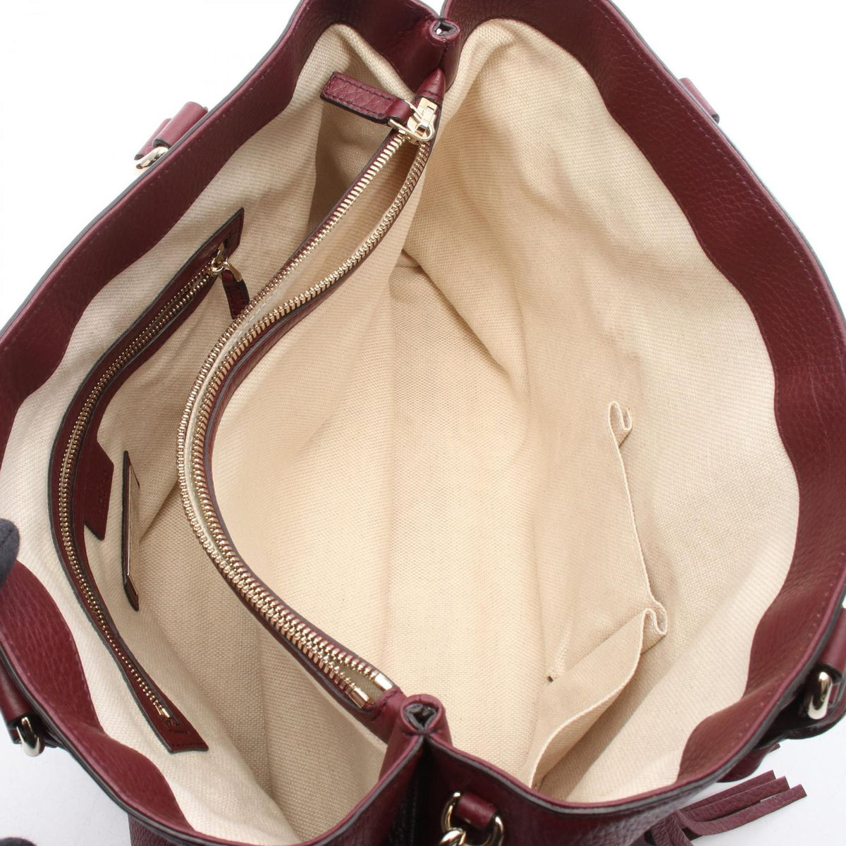Gucci Tote Soho Interlocking G 2-Way Burgundy Leather — view 3