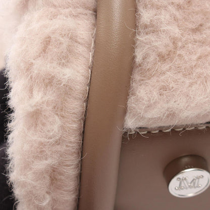 Max Mara Handbag T Marine Teddy Bear 2-Way Gray Beige Wool Leather — view 5