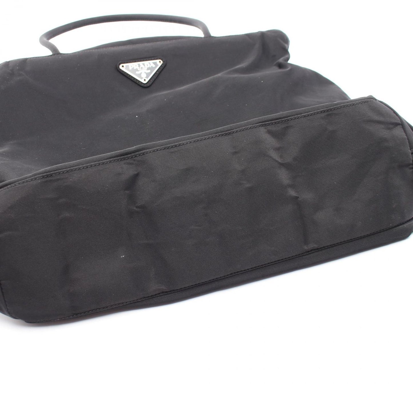 Prada Handbag Tessuto Black Nylon Triangle Logo — view 7