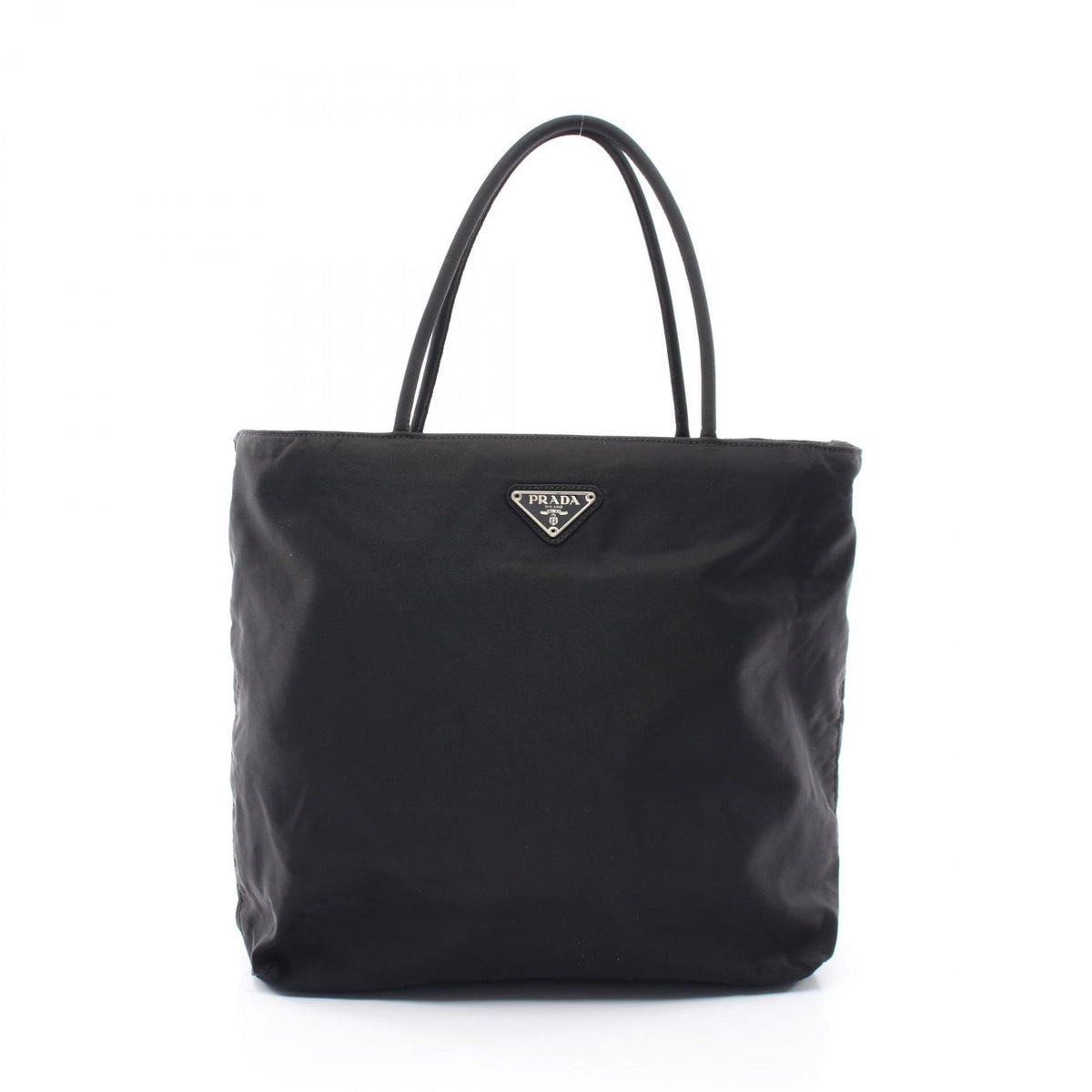 Prada Handbag Tessuto Black Nylon Triangle Logo