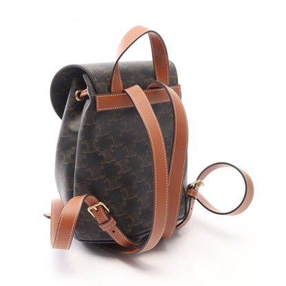 Celine Backpack Bonnie Triomphe Brown Black Leather — view 2