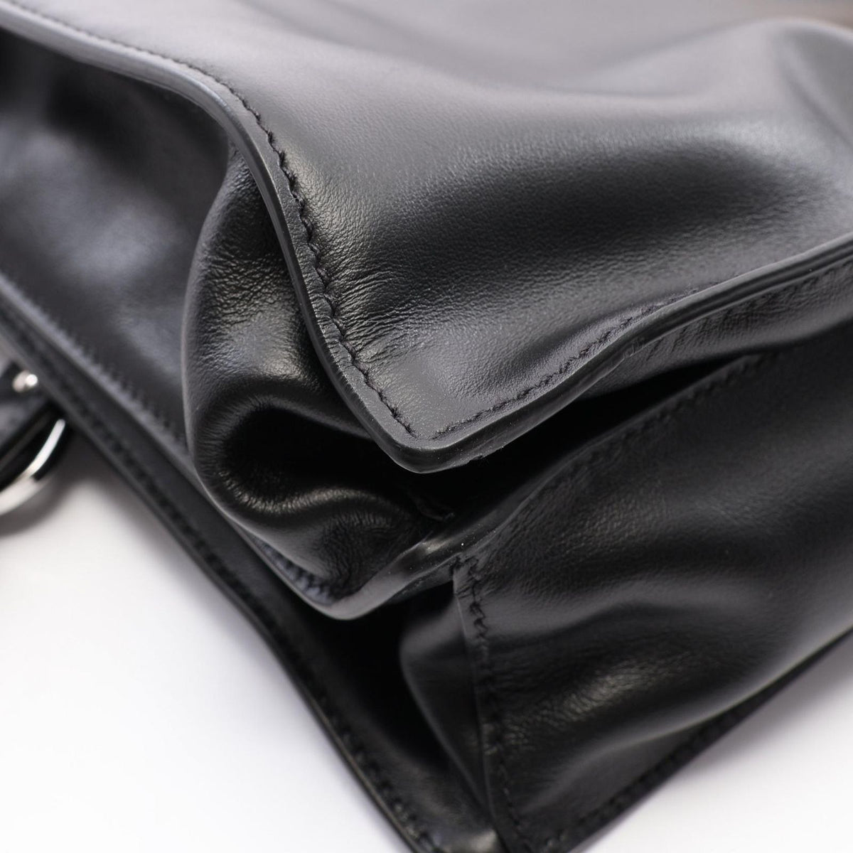 Prada Shoulder Bag Soft Sound Large Black Red White Leather — view 5