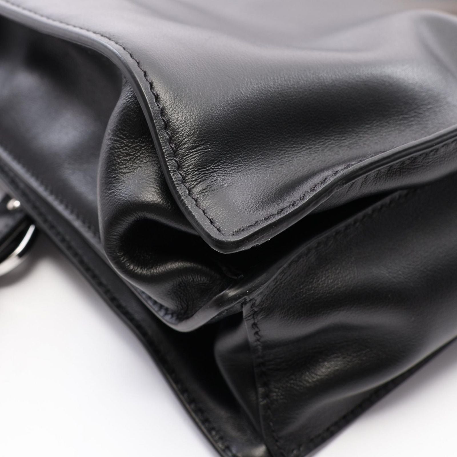 Prada Shoulder Bag Soft Sound Large Black Red White Leather — view 5