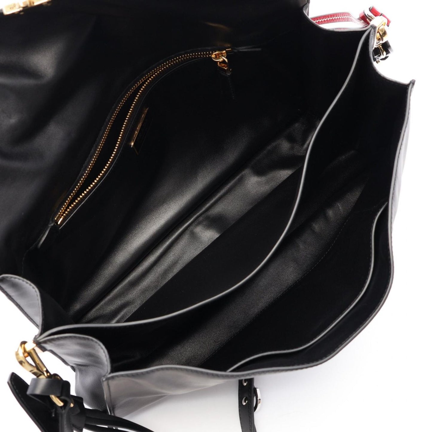 Prada Shoulder Bag Soft Sound Large Black Red White Leather — view 3