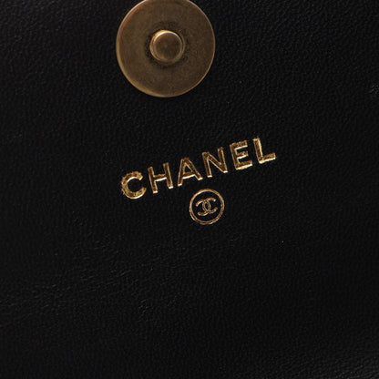 Chanel Shoulder Bag Quilted Black Lambskin Chain Phone Case — view 4