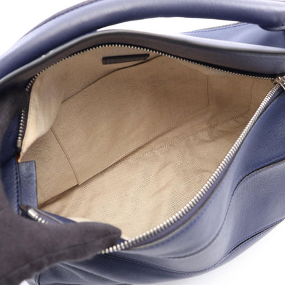 Loewe Handbag Puzzle Bag Medium 2-Way Navy White Leather — view 3