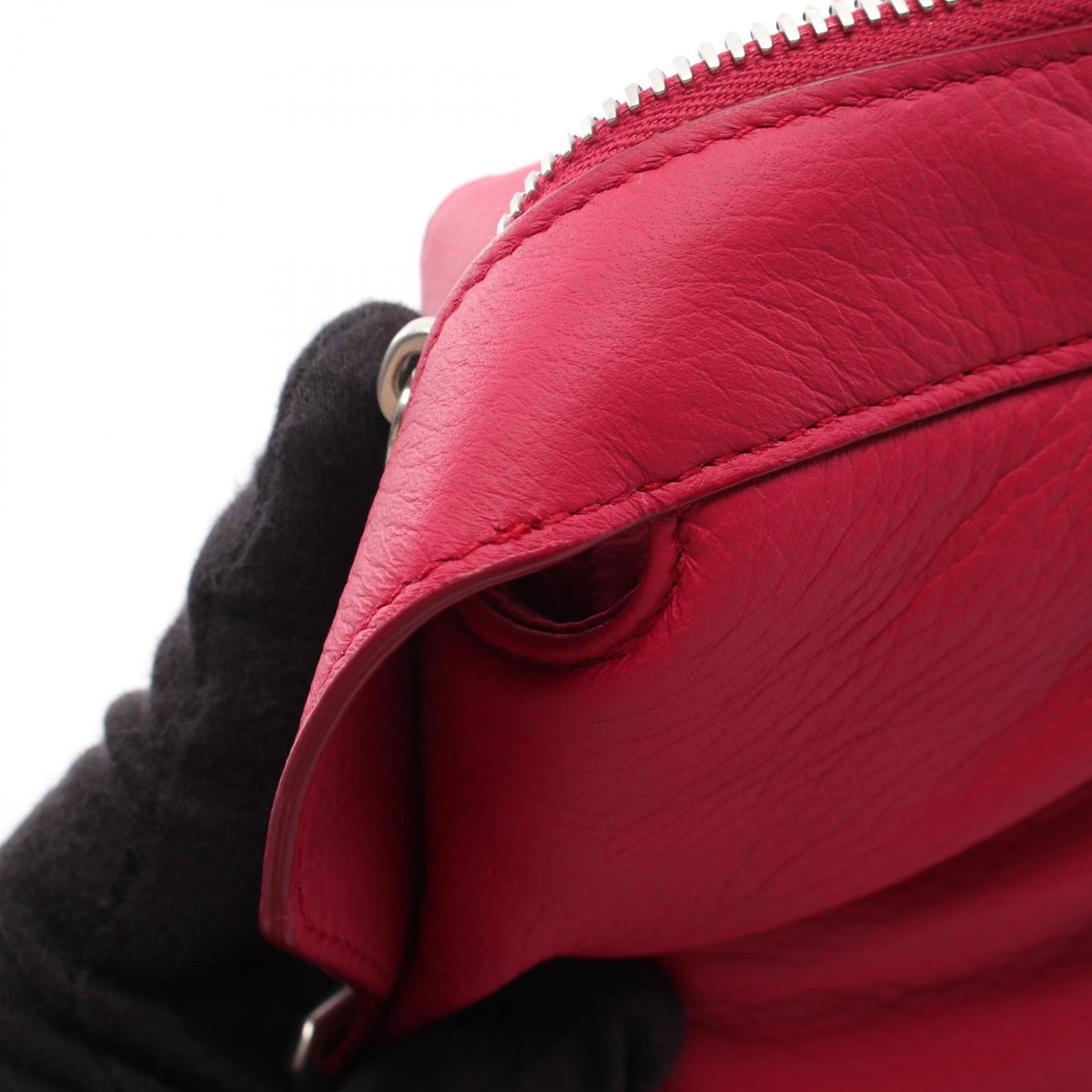Bottega Veneta Clutch Magenta Leather — view 7