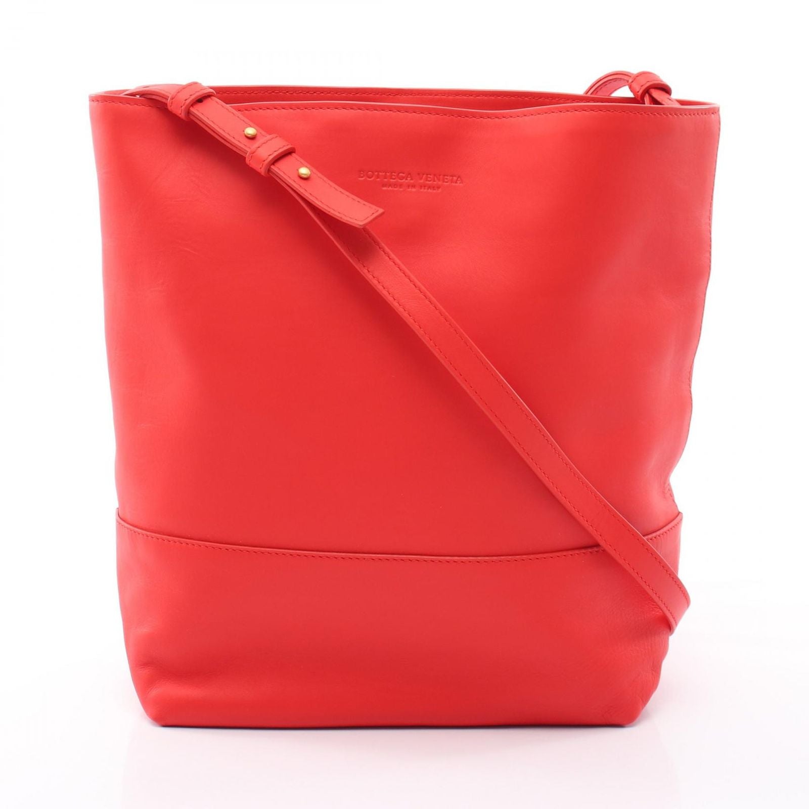 Bottega Veneta Shoulder Bag Red Leather