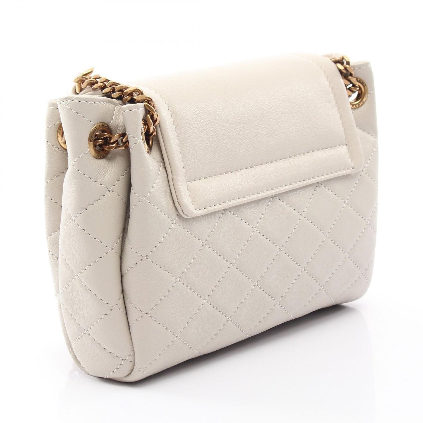 Saint Laurent Paris Shoulder Bag Monogram Mini Nolita Ivory Leather — view 2