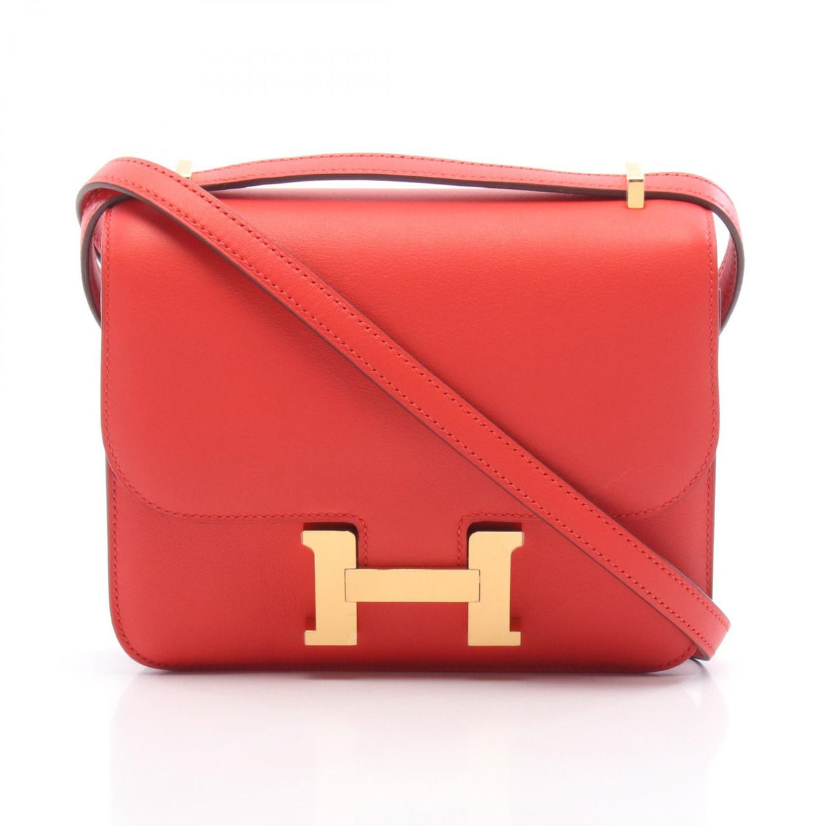 Hermes Shoulder Bag Constance 3 Mini Rouge Tomato