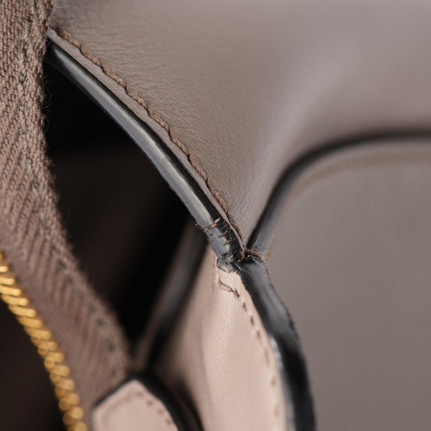 Prada Handbag Logo Greige Saffiano Leather Metal 2-Way Tote — view 5