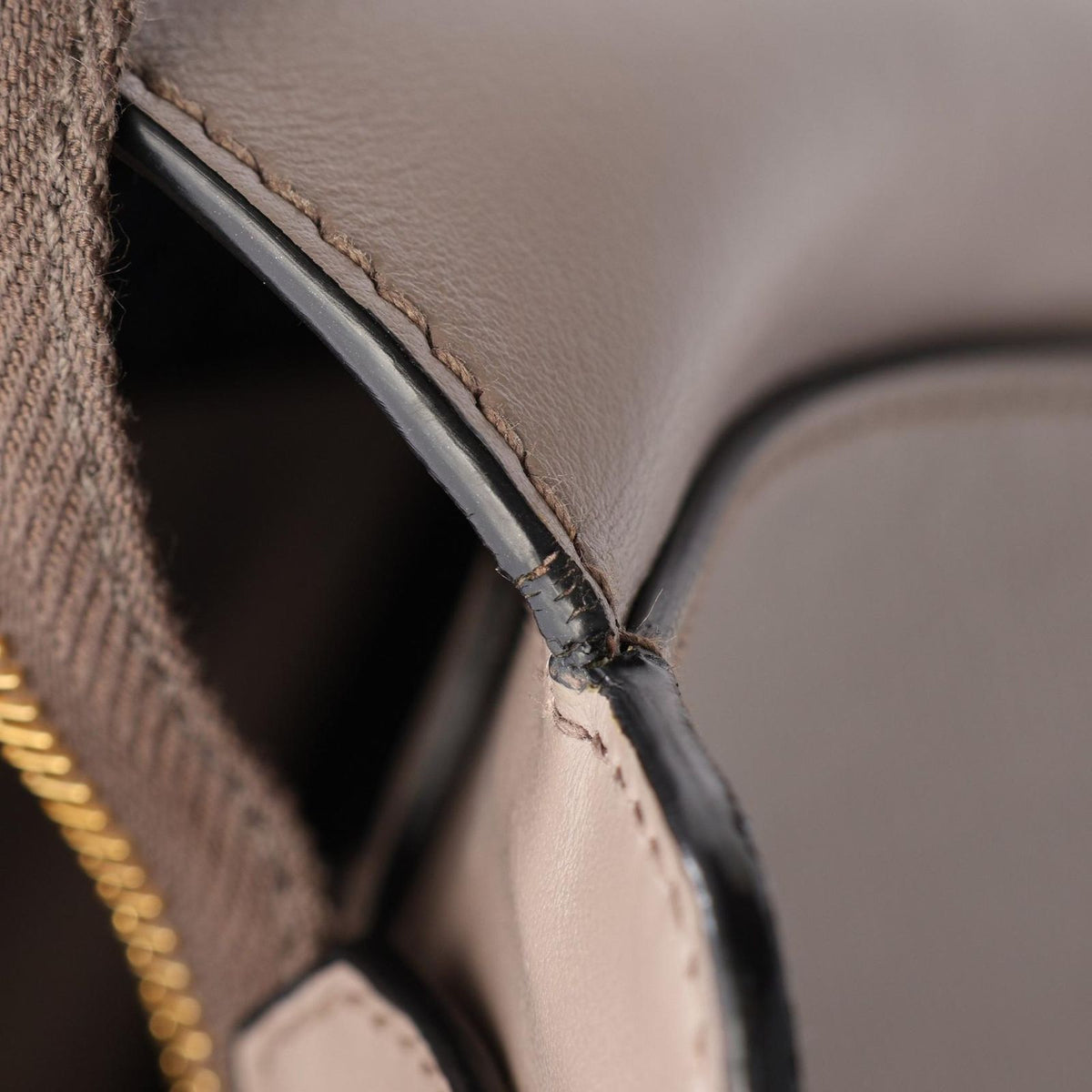 Prada Handbag Logo Greige Saffiano Leather Metal 2-Way Tote — view 5