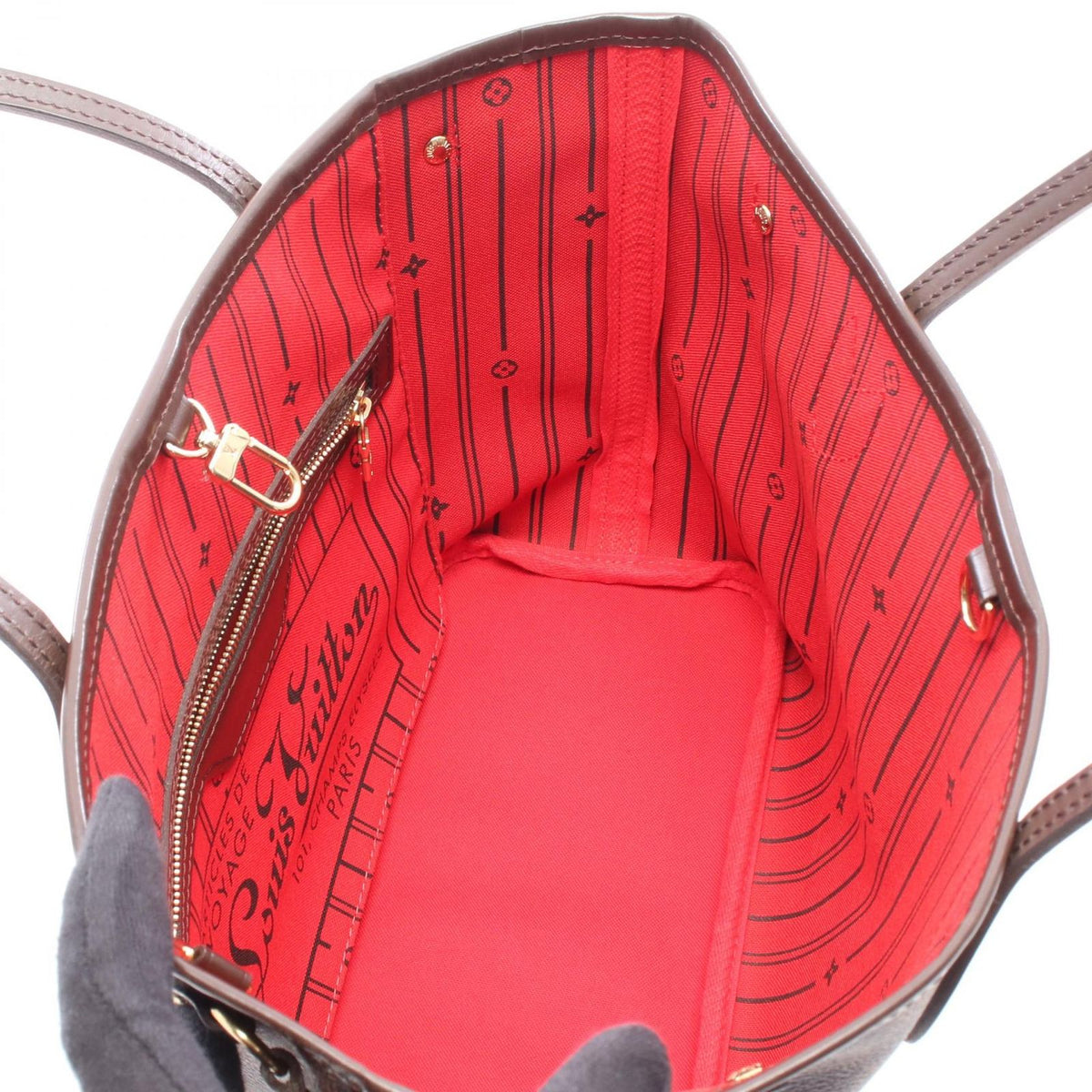 Louis Vuitton Tote Neverfull PM Damier Ebene Leather — view 3