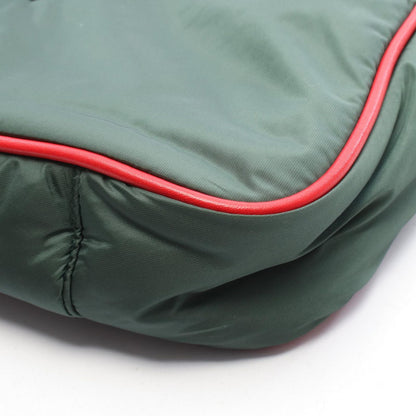 Saint Laurent Paris Shoulder Buckle Cassette Green Red Nylon Leather Le 5 a 7 — view 5