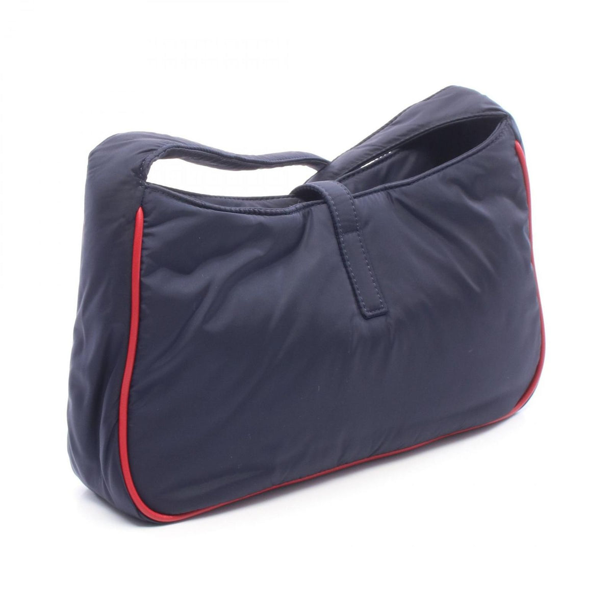 Saint Laurent Paris Shoulder Buckle Cassette Navy Red Nylon Leather Le 5 a 7 — view 2
