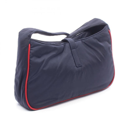 Saint Laurent Paris Shoulder Buckle Cassette Navy Red Nylon Leather Le 5 a 7 — view 2