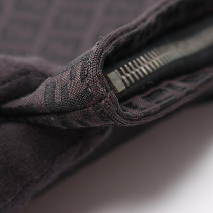 Fendi Tote Zucchino Black Canvas Leather — view 7