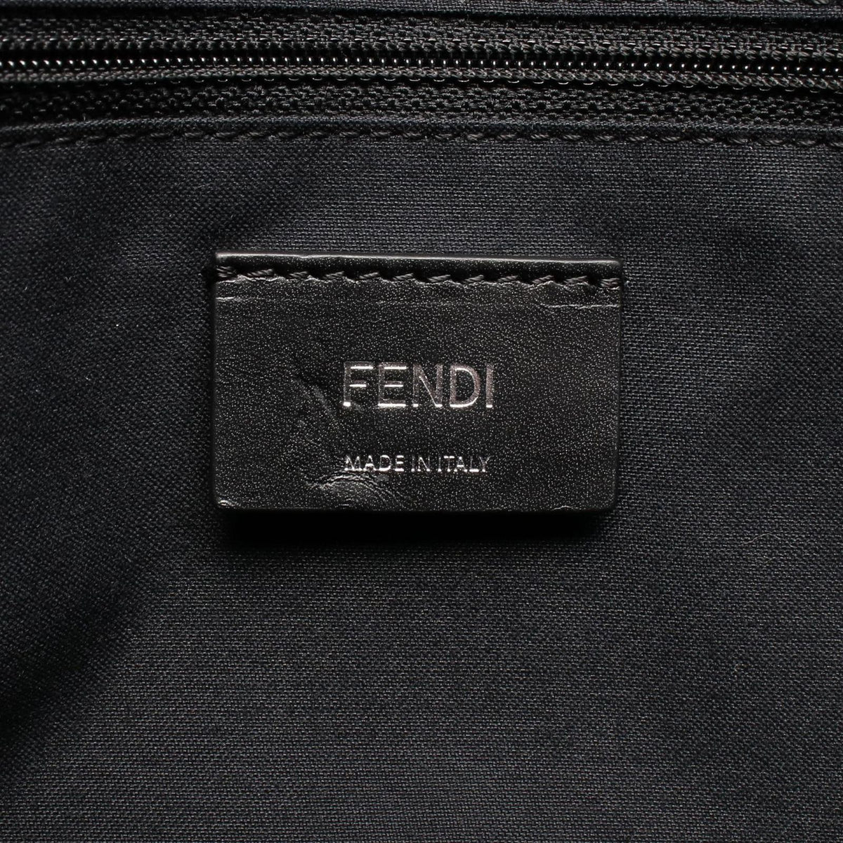 Fendi Shoulder Bag Zucca Blue Leather — view 4