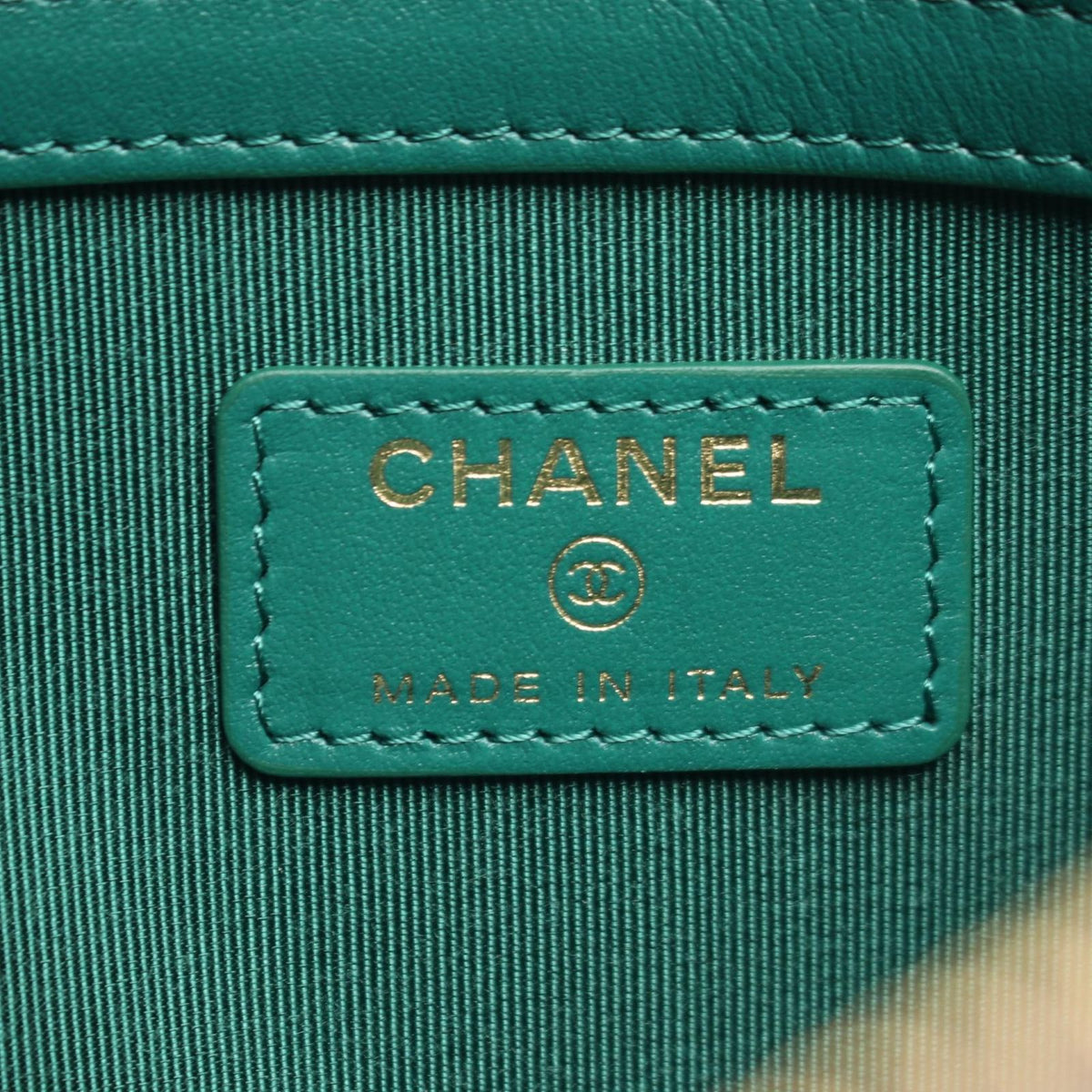 Chanel Clutch Quilted Blue Cotton — view 4