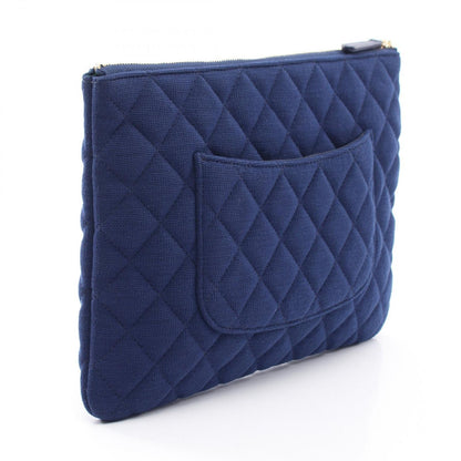 Chanel Clutch Quilted Blue Cotton — view 2