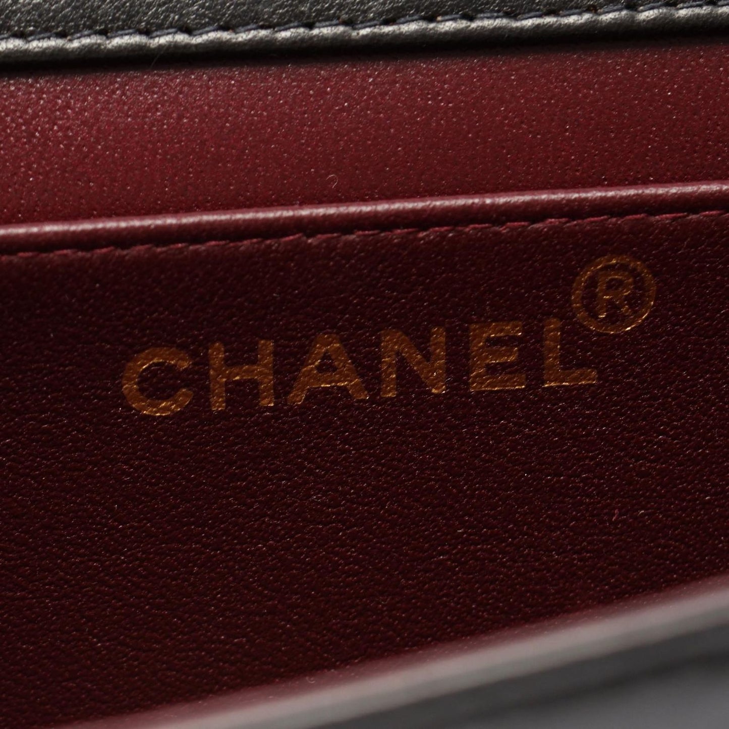 Chanel Shoulder Bag Mini Quilted Push Lock Full Flap Black Lambskin Small Chain — view 4