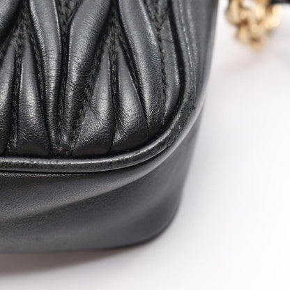 Miu Miu Shoulder Bag Matelasse Mini Black Leather Chain — view 8
