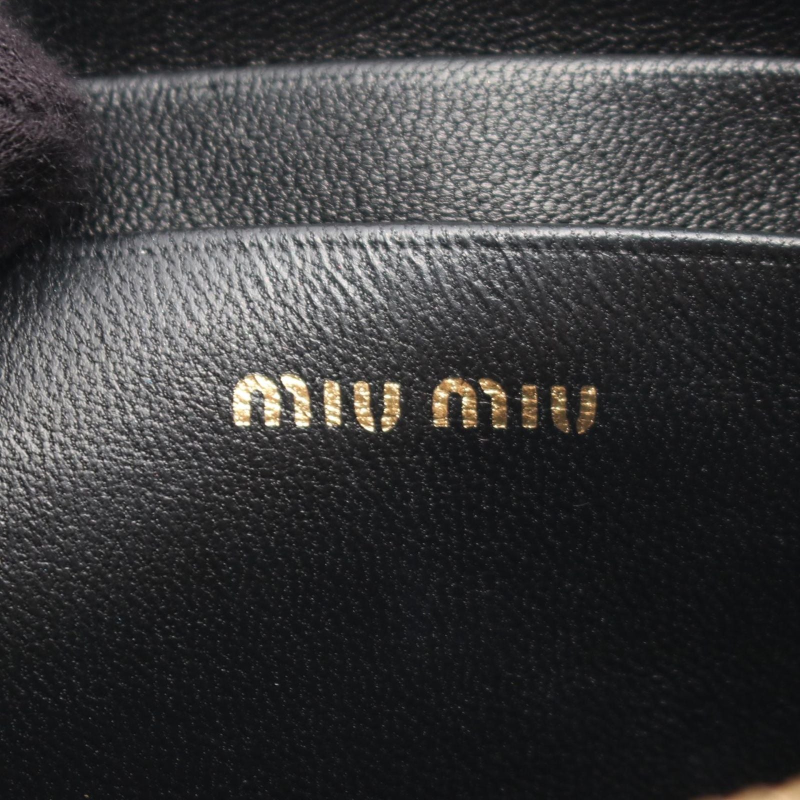 Miu Miu Shoulder Bag Matelasse Mini Black Leather Chain — view 4