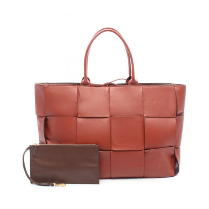 Bottega Veneta Tote the Arco Large Intrecciato Brown Leather Maxi