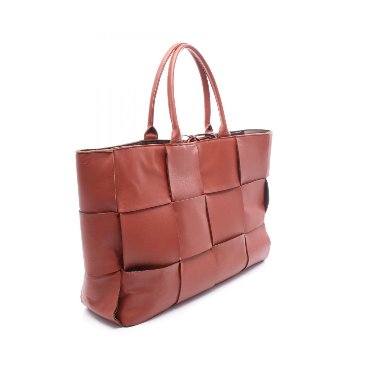 Bottega Veneta Tote the Arco Large Intrecciato Brown Leather Maxi — view 2