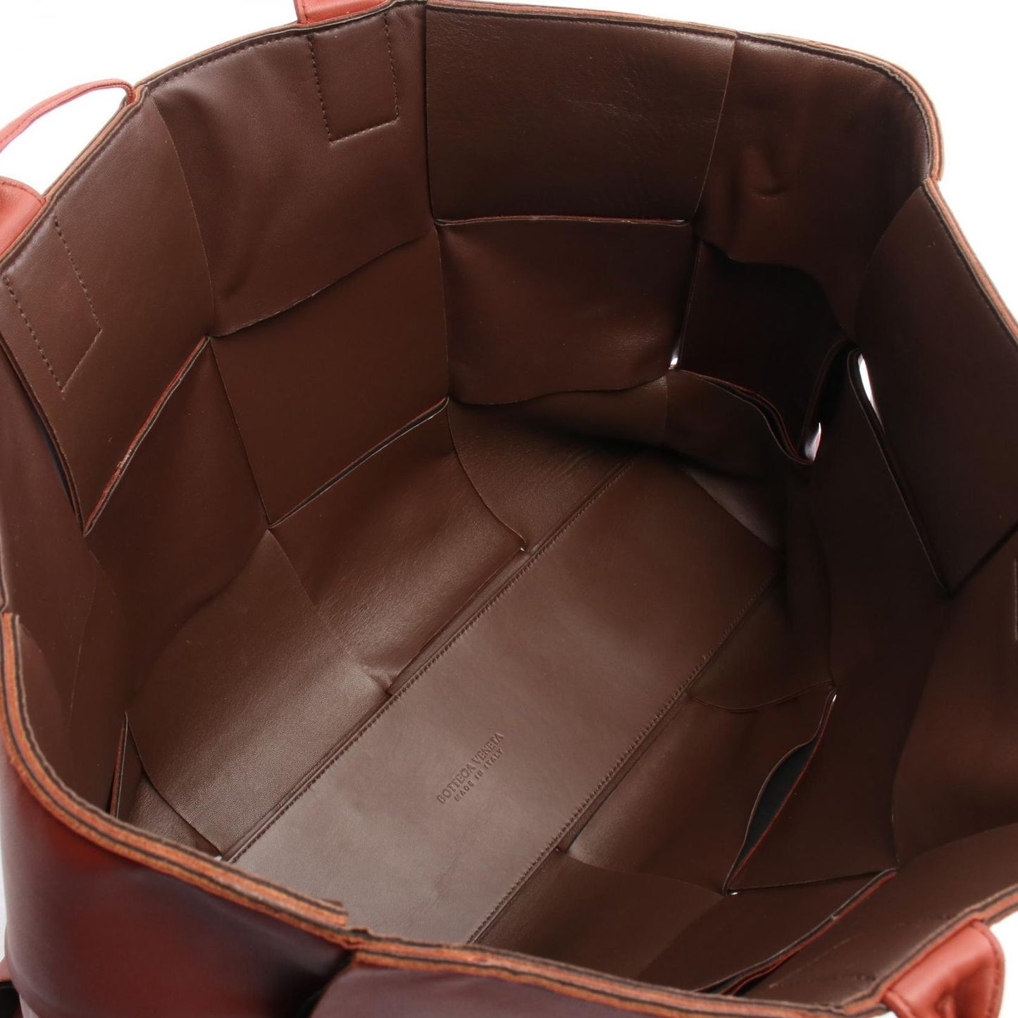 Bottega Veneta Tote the Arco Large Intrecciato Brown Leather Maxi — view 3