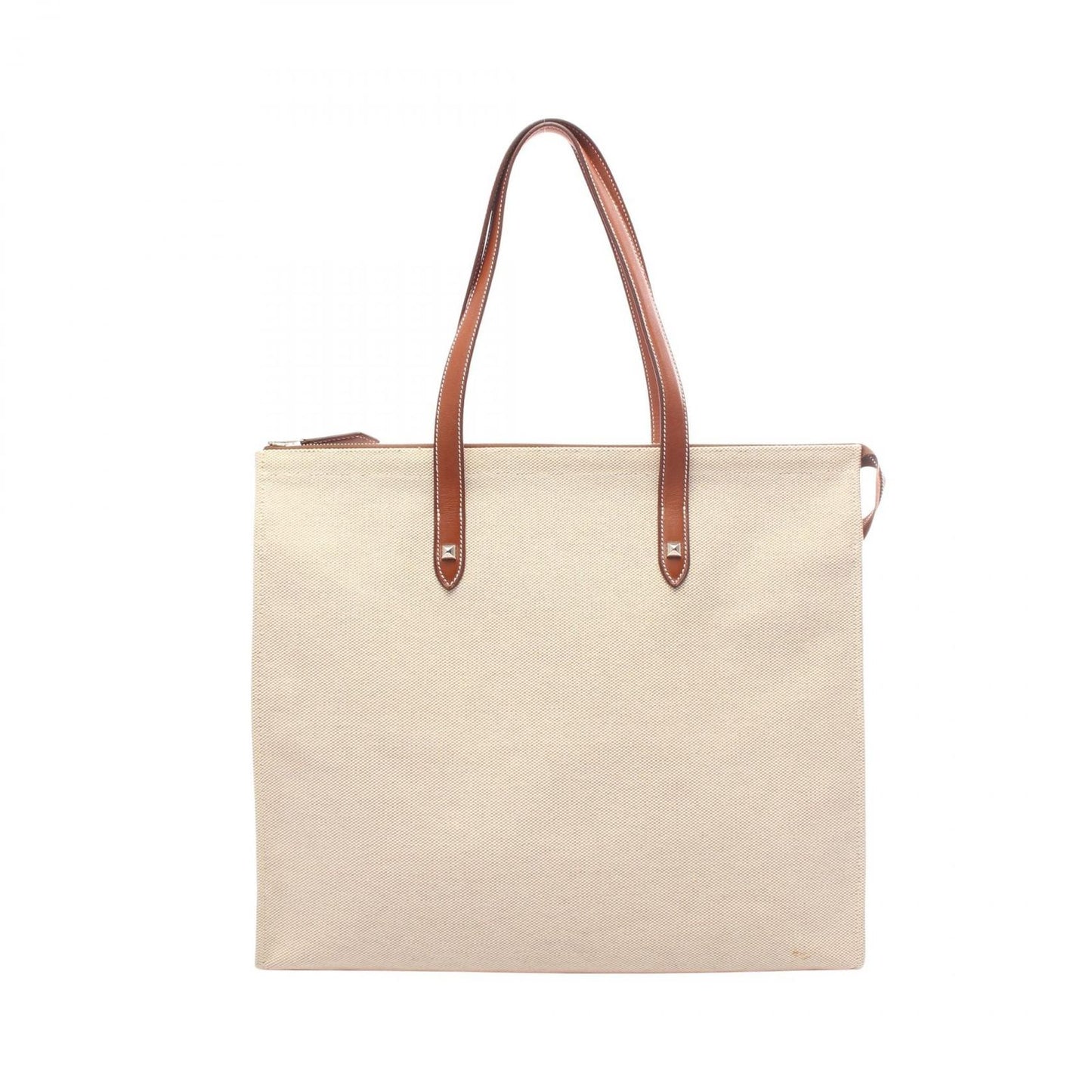 Hermes Tote Cabas Mirror MM Ecru Fauve