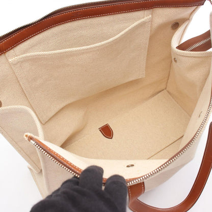 Hermes Tote Cabas Mirror MM Ecru Fauve — view 3