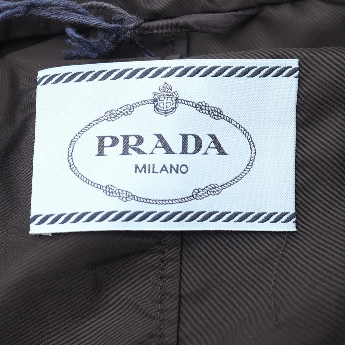 Prada Soutien Collar Coat Re-Nylon Black Nylon — view 3