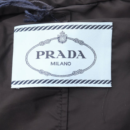 Prada Soutien Collar Coat Re-Nylon Black Nylon — view 3