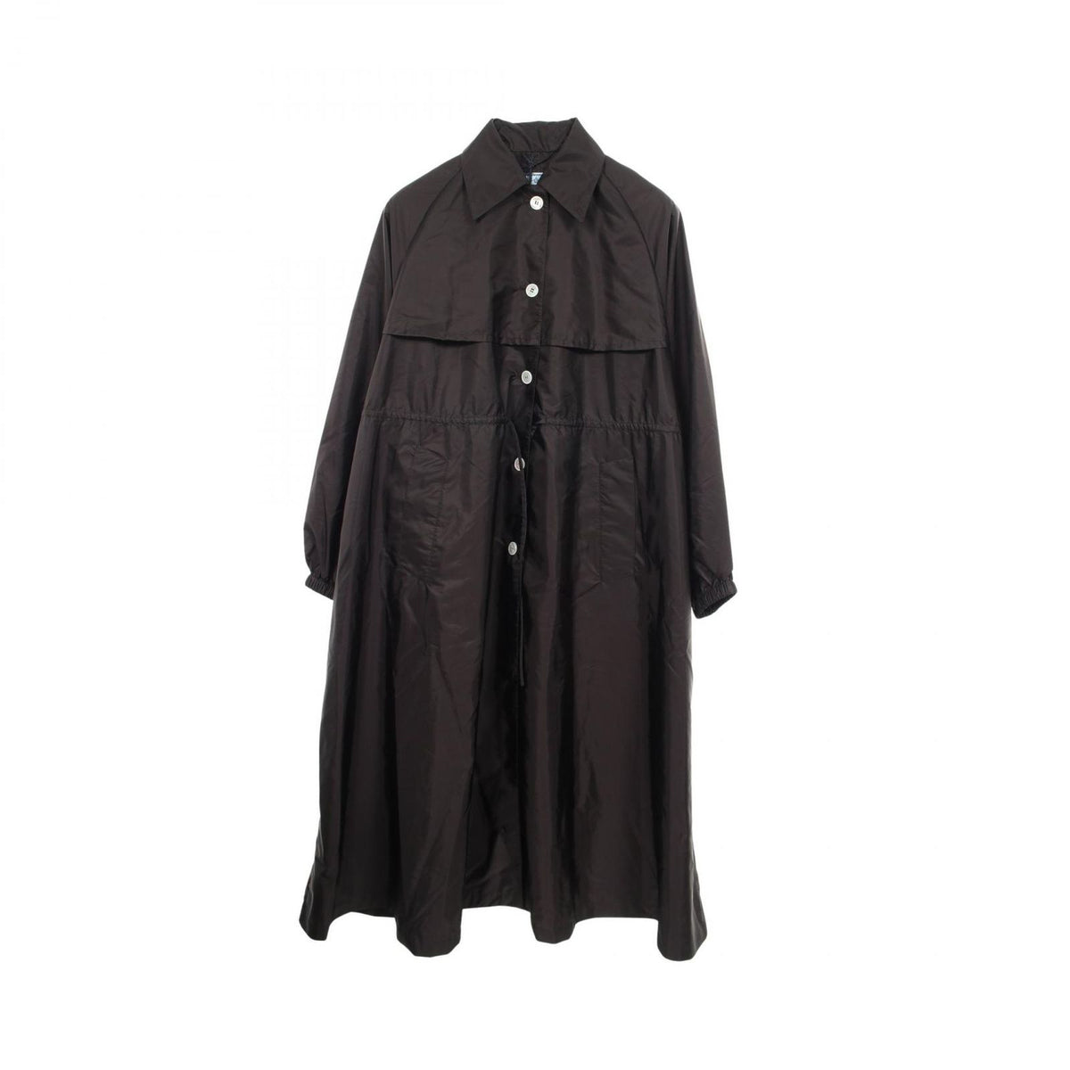Prada Soutien Collar Coat Re-Nylon Black Nylon