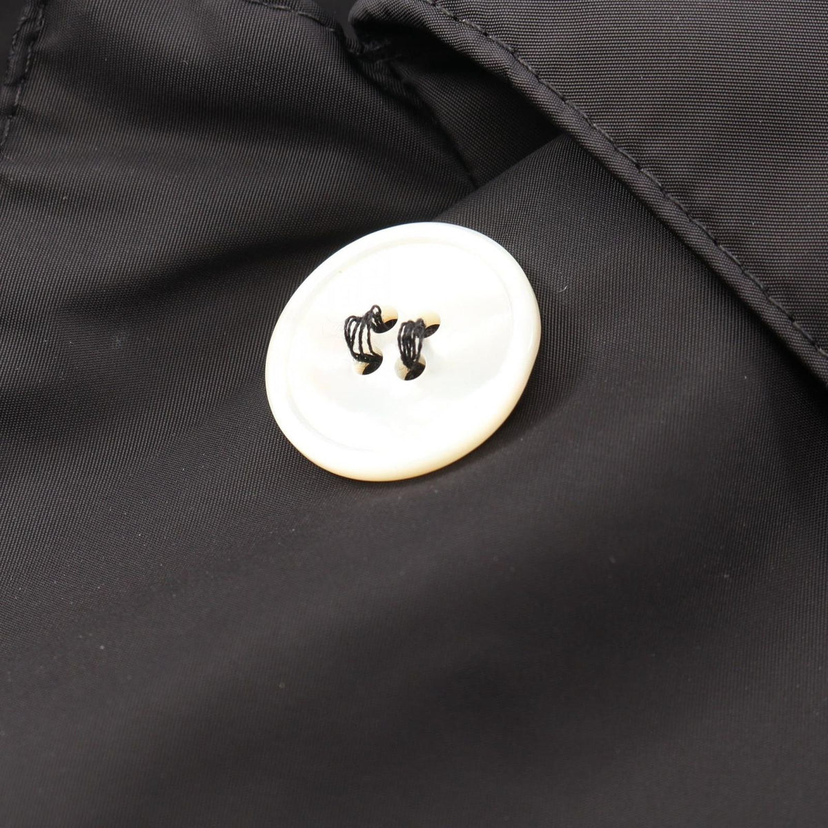 Prada Soutien Collar Coat Re-Nylon Black Nylon — view 7