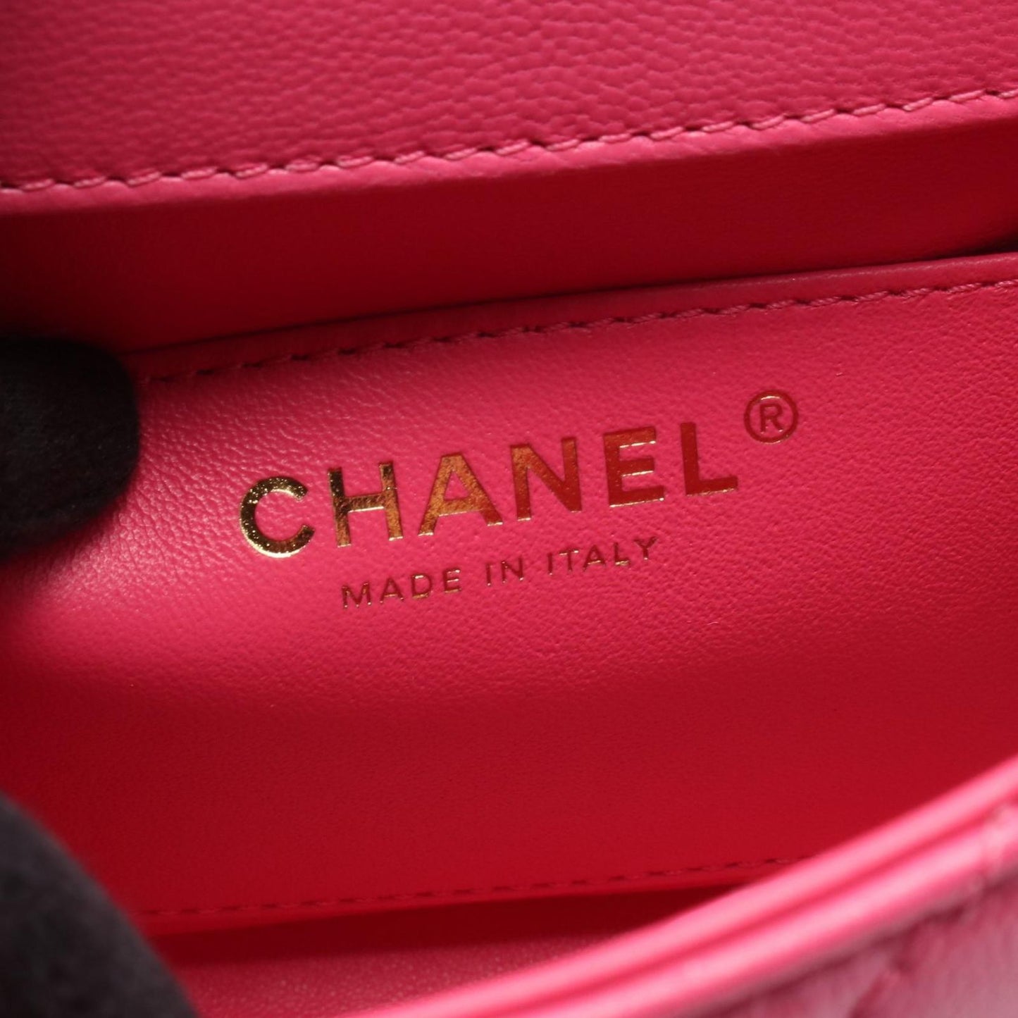 Chanel Shoulder Bag Quilted Mini Flap Chain Pink Leather — view 4