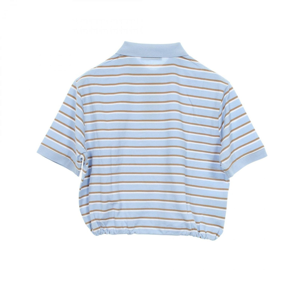 Prada Polo Shirt Cropped Border Short Sleeve Cotton — view 2