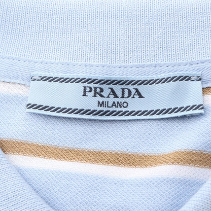 Prada Polo Shirt Cropped Border Short Sleeve Cotton — view 3