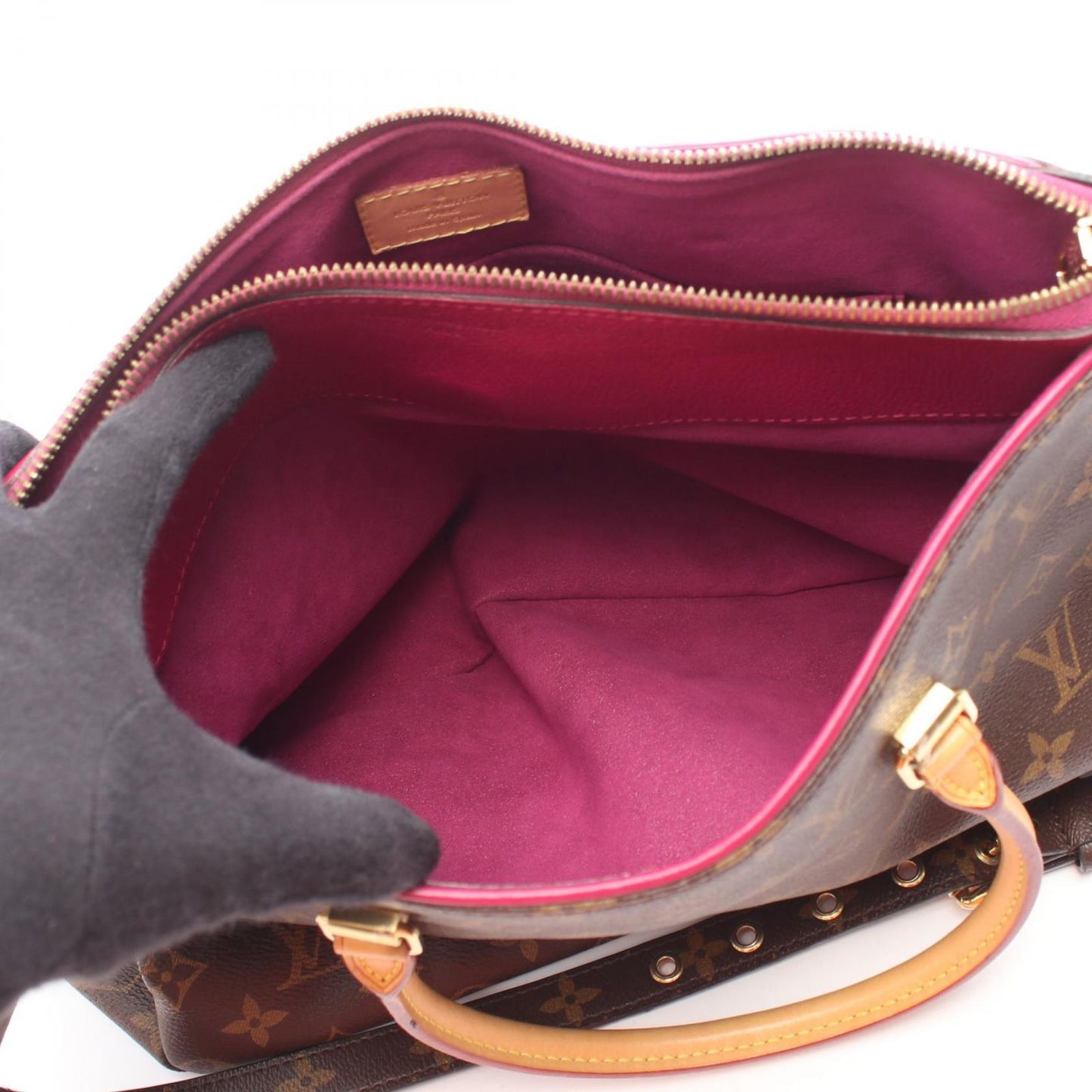 Louis Vuitton Handbag Pallas 2-Way Gray Leather — view 5