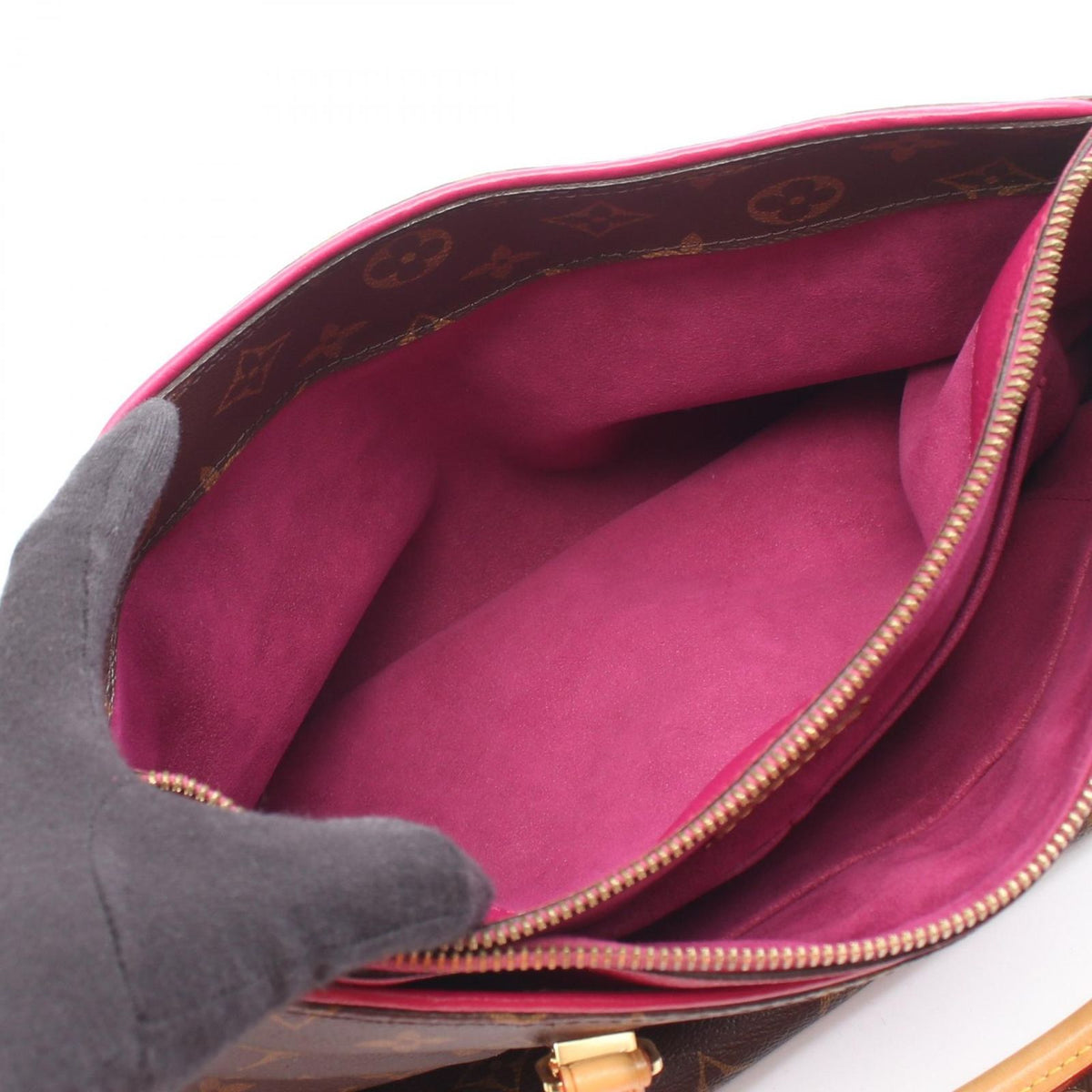 Louis Vuitton Handbag Pallas 2-Way Gray Leather — view 4