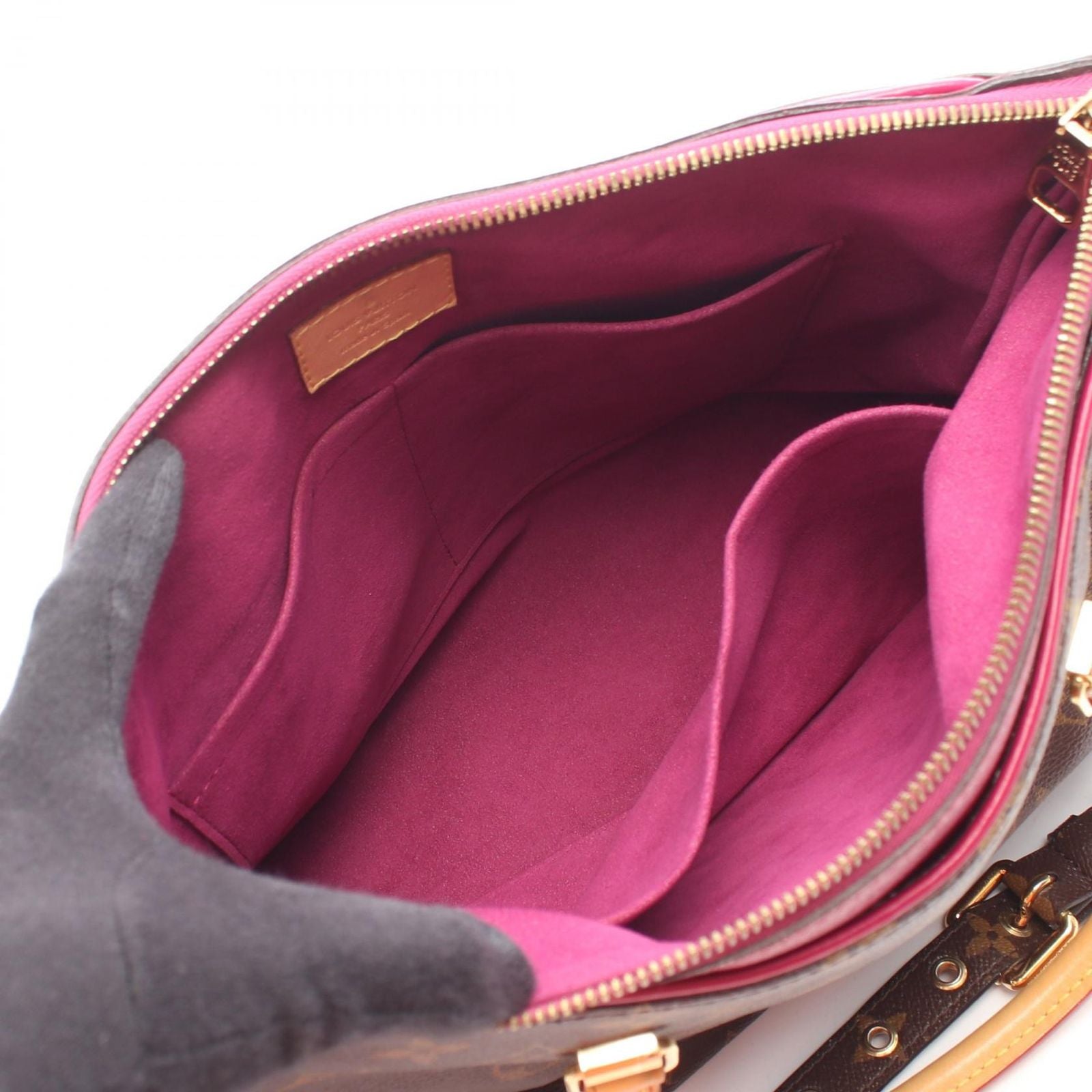 Louis Vuitton Handbag Pallas 2-Way Gray Leather — view 3