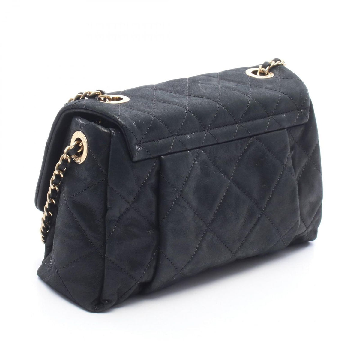 Chanel Shoulder Bag Quilted Black Leather Chain — view 2